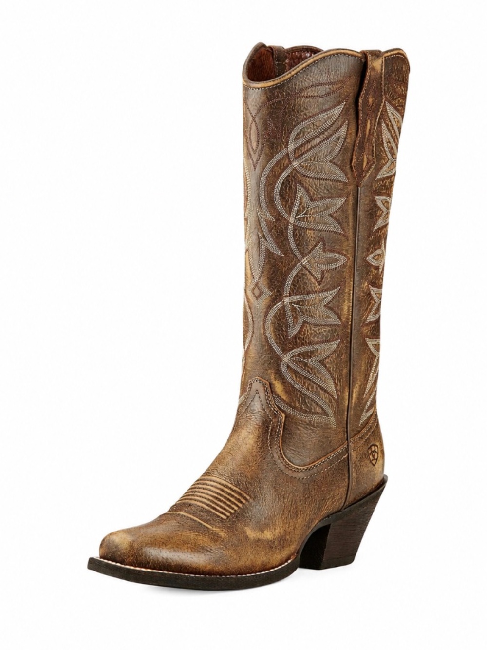 Ariat Sheridan Western Cowboy Boots Vintage Bomber Brown Leather Women’s 8.5